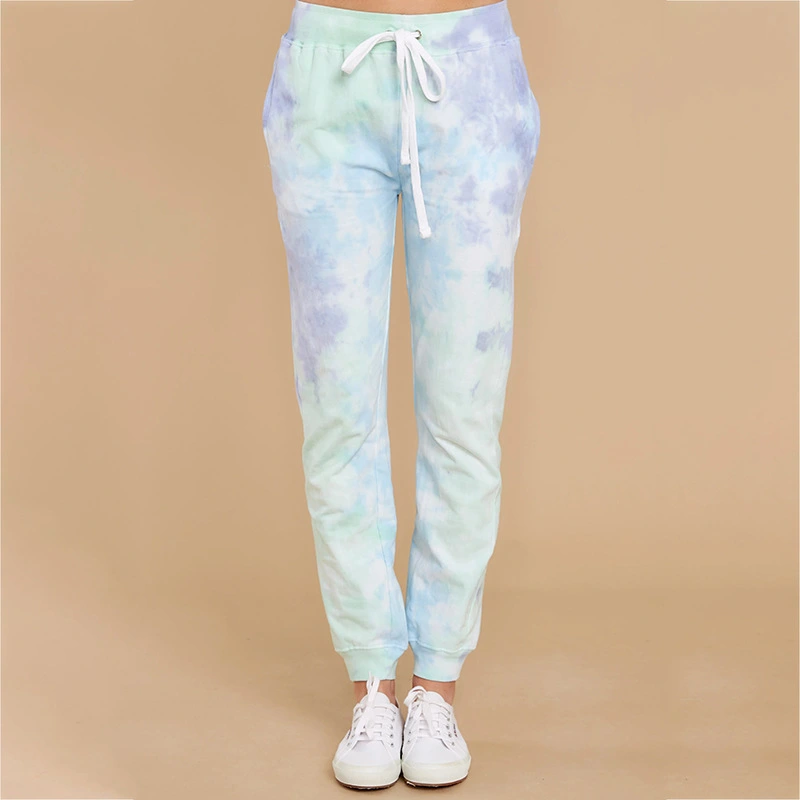 Tie-dye pocket casual trousers