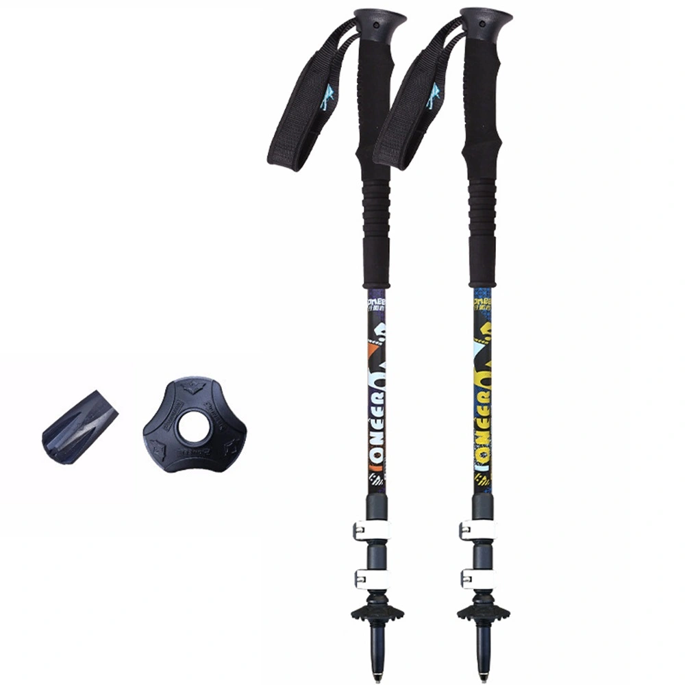 SPORTSHUB 1PC Aluminium Alloy Ski Poles 3-SectionsTelescopic