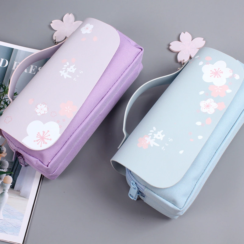 Cherry Blossom double zipper pocket
