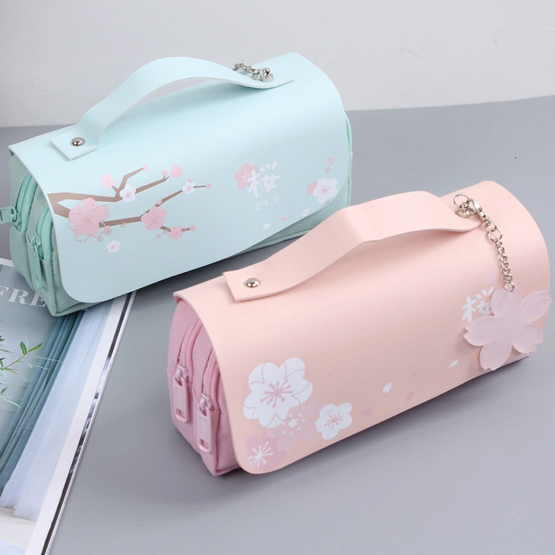 Cherry Blossom double zipper pocket