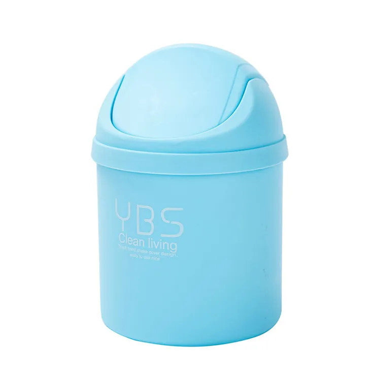 Mini desktop shake cover trash can garbage storage cleaning trash can