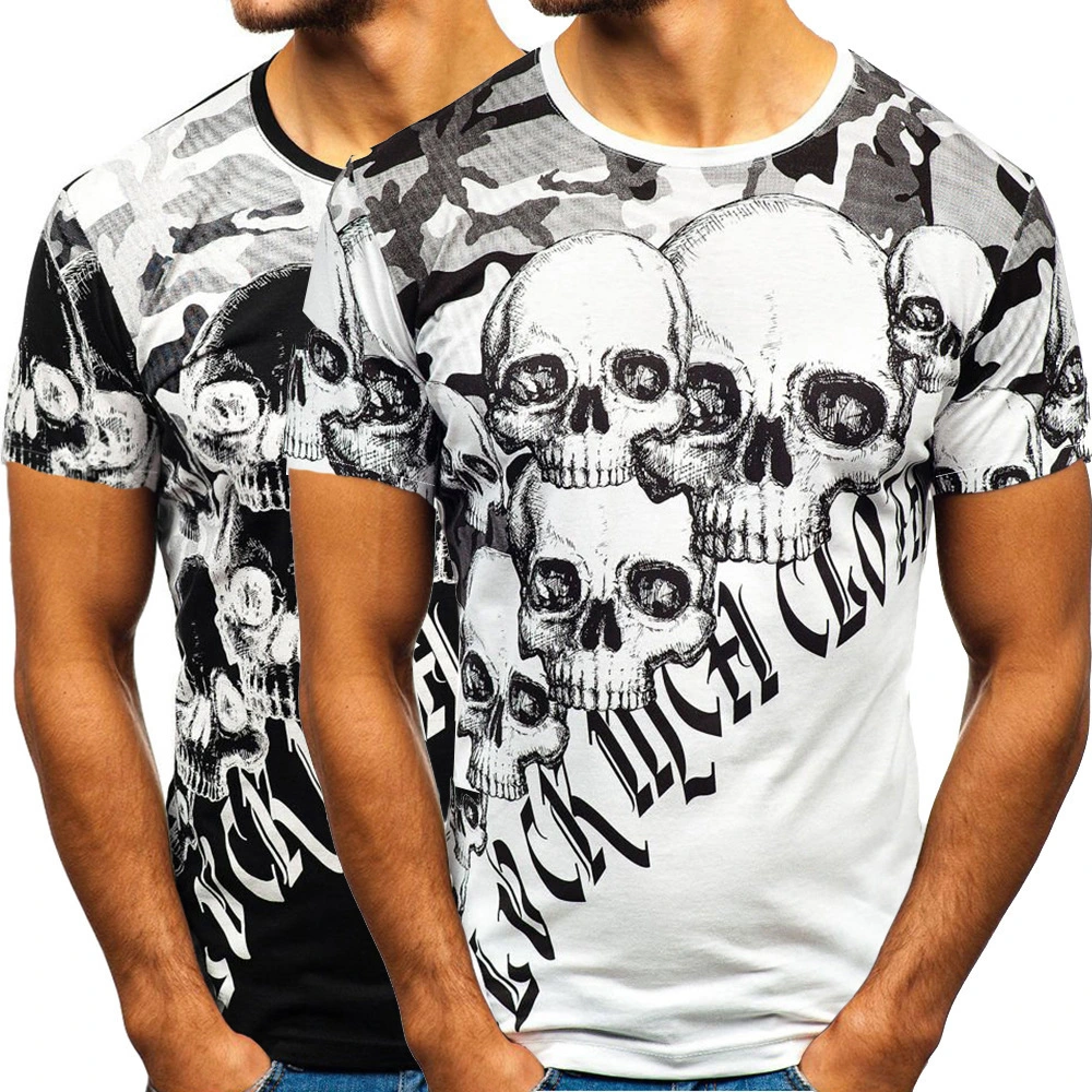 European and American skull bottoming shirt