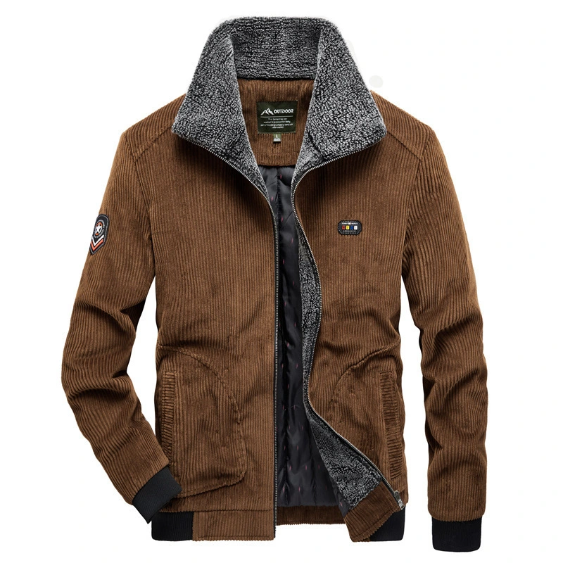 Plush padded corduroy jacket