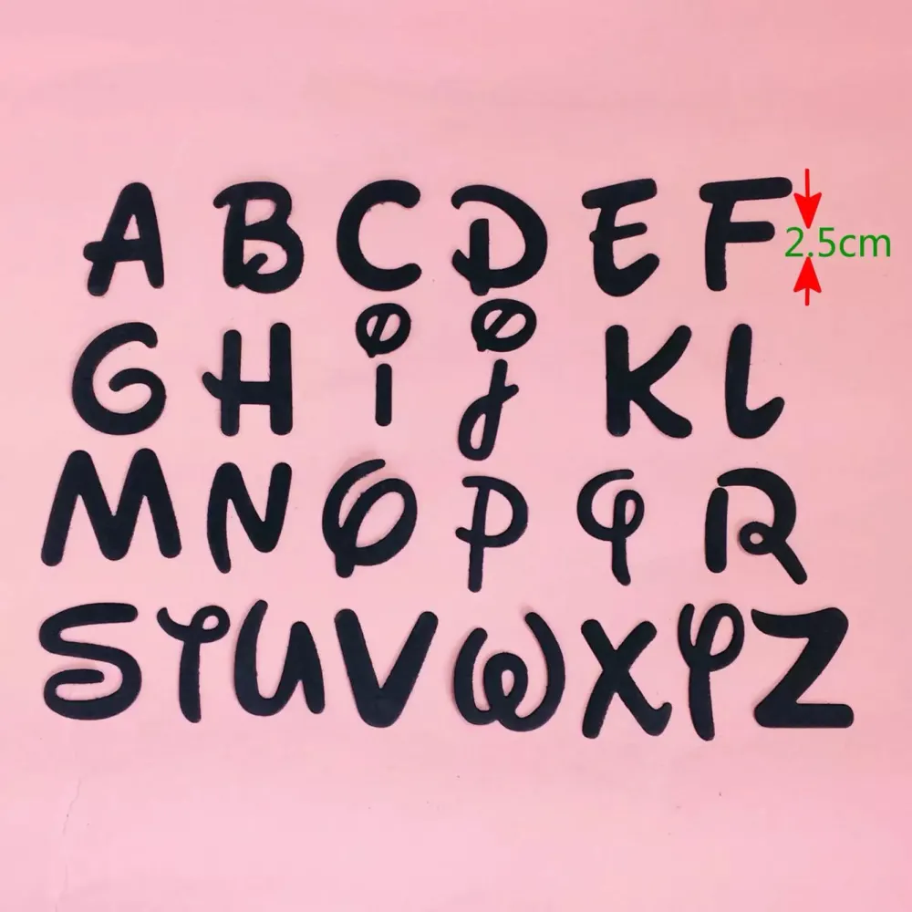 English alphabet cutting template