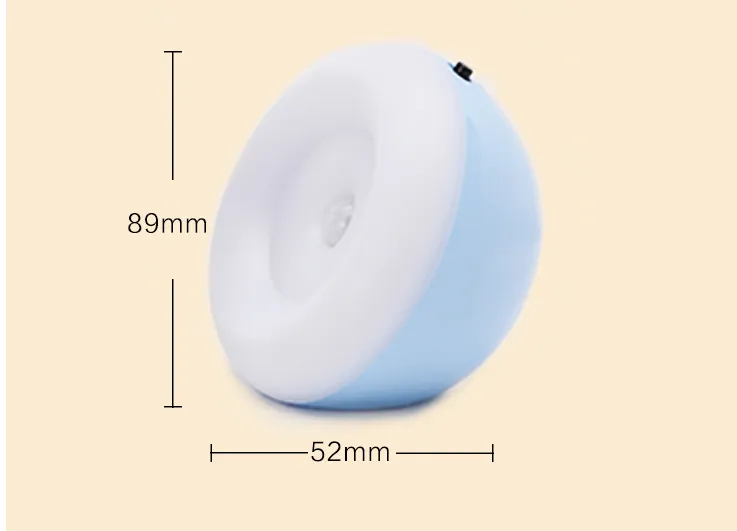 led night light rechargeable human induction lamp