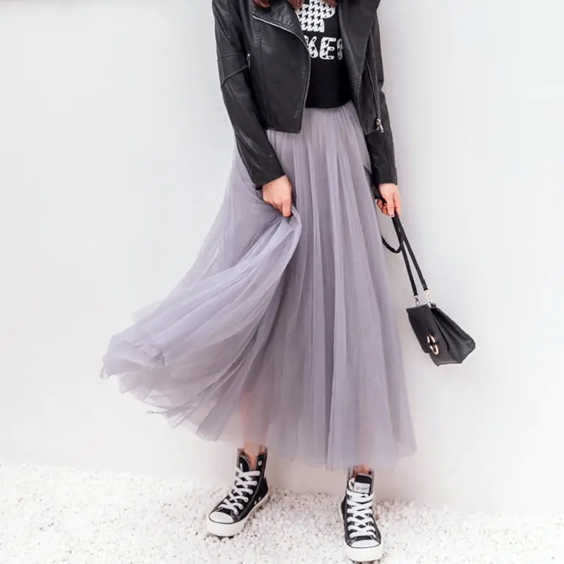 Mesh half length skirt Spring and summer Korean skirt Tutu skirt