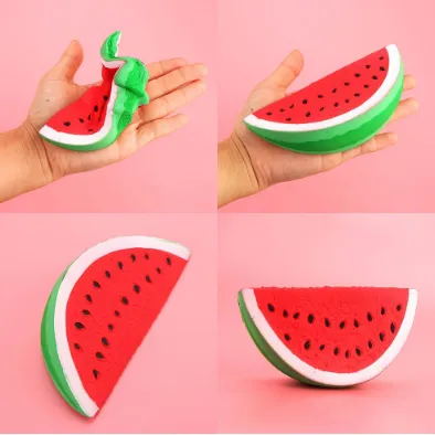 1PC PU Squeeze  Watermelon Fruit Slow Rising Simulation Stress Stretch Kids Toys