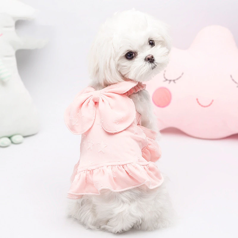 Small dog sweet suspender skirt