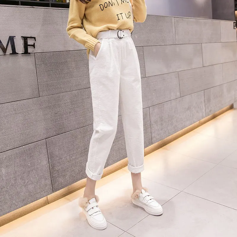 Elastic waist casual pants