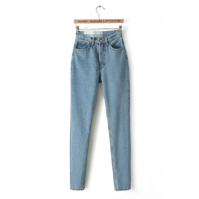 Washed high-rise jeans