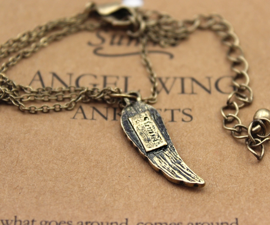 Angel Wings Retro Fashion Flash Rhinestone Anklet