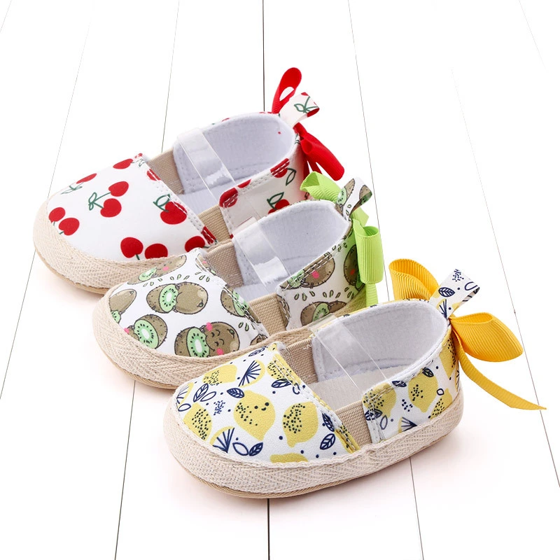 Cute baby toddler shoes with non-slip soft sole bow