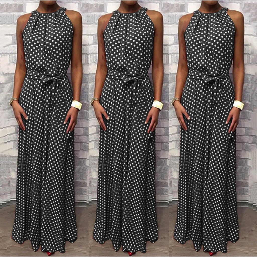 European And American Temperament Polka Dot Dress