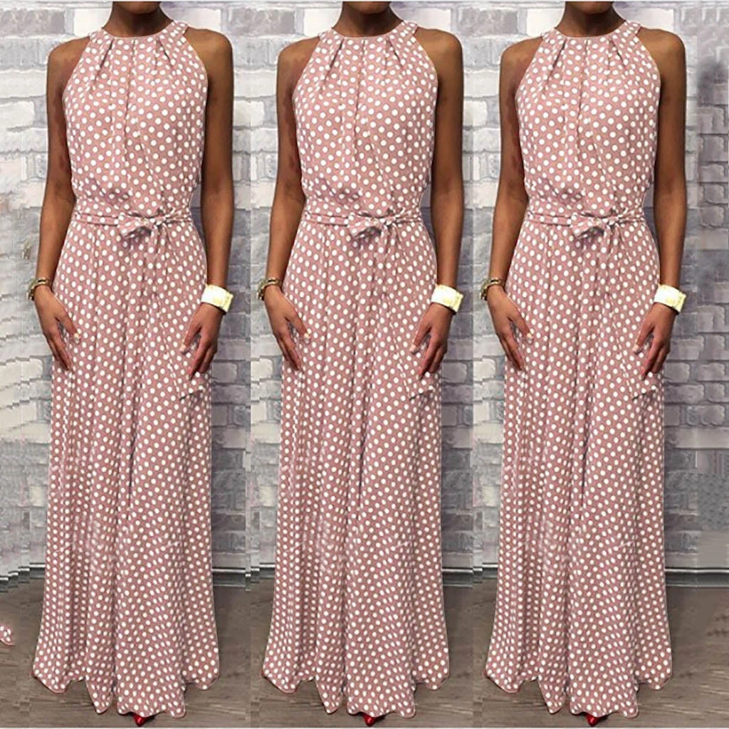 European And American Temperament Polka Dot Dress