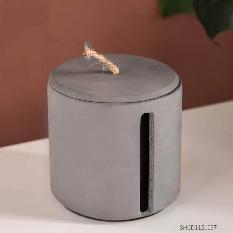 Cement Roll Tissue Box Living Room Decoration Accessori