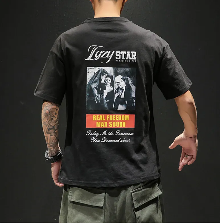 Men's casual print short sleeves