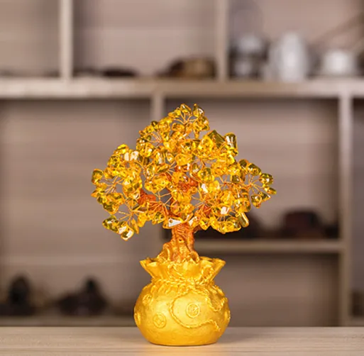 Crystal Lucky Tree Money Bag Tree Money Tree Creative Fashion Home Decoration Desktop Decoration