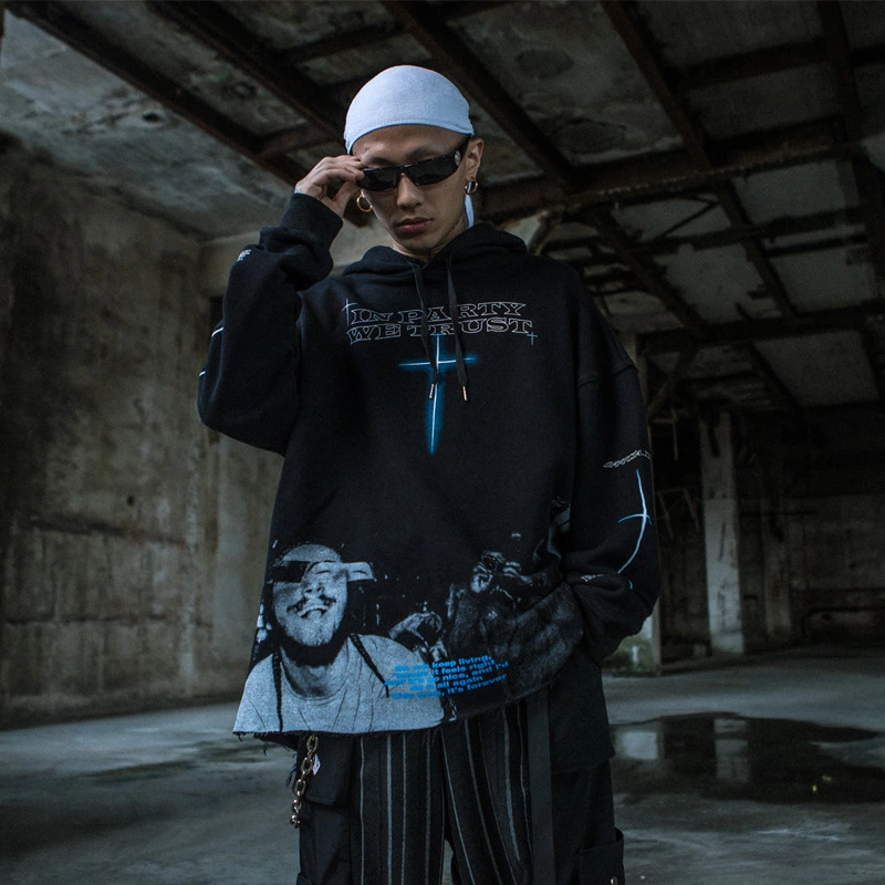 Hip-hop skateboard hooded sweatshirt