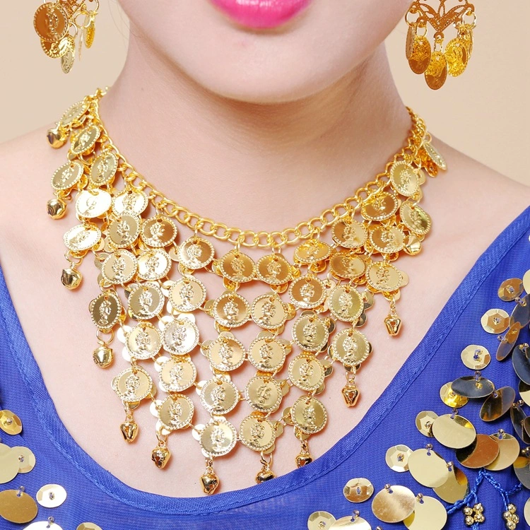 Yangge dance coin necklace