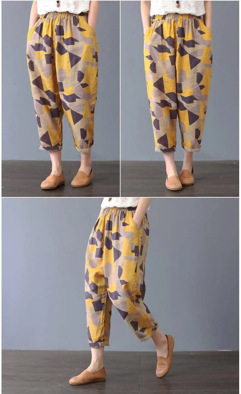 Women's literary retro harem pants