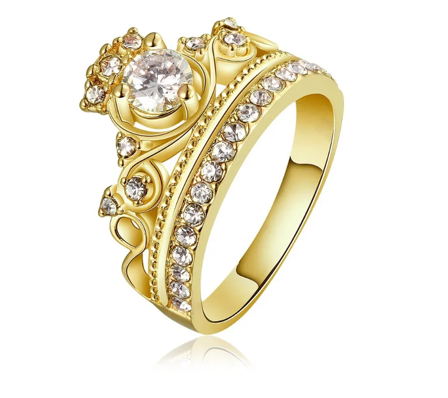 Creative Fashion Diamond Crown Ring Female Ring