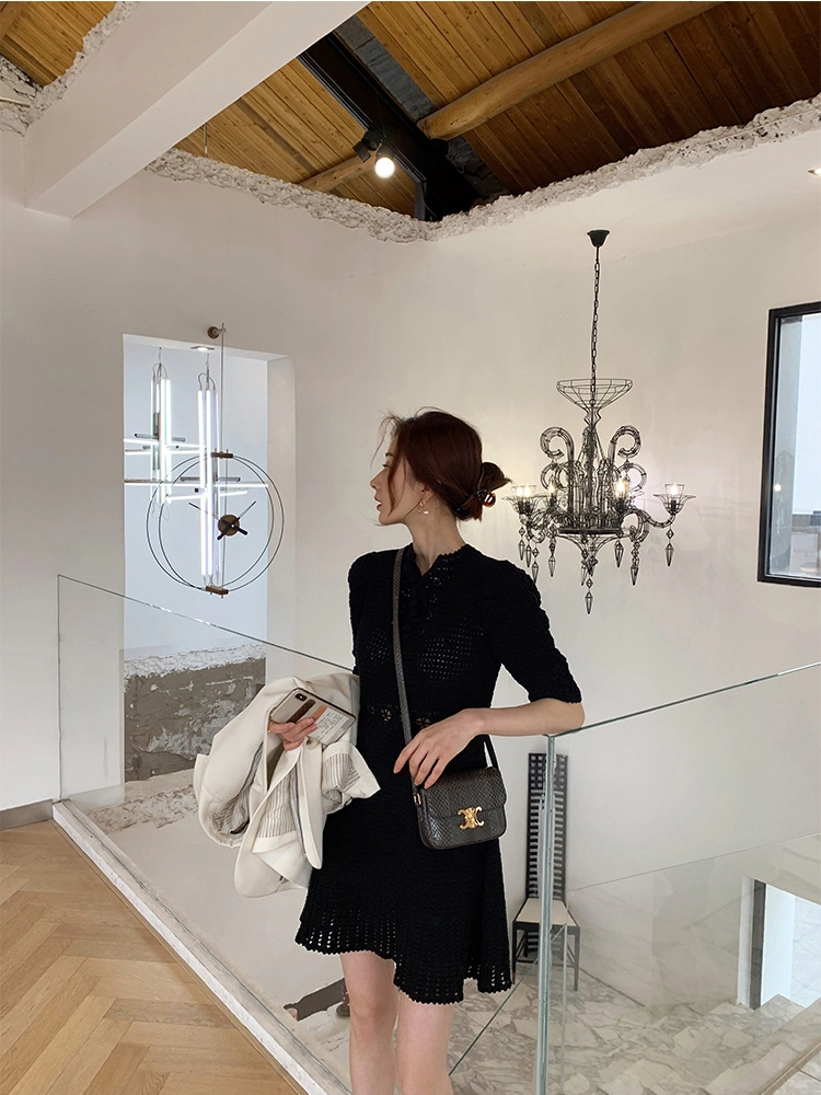 Goddess Fan Hollow Heavy Industry Dress