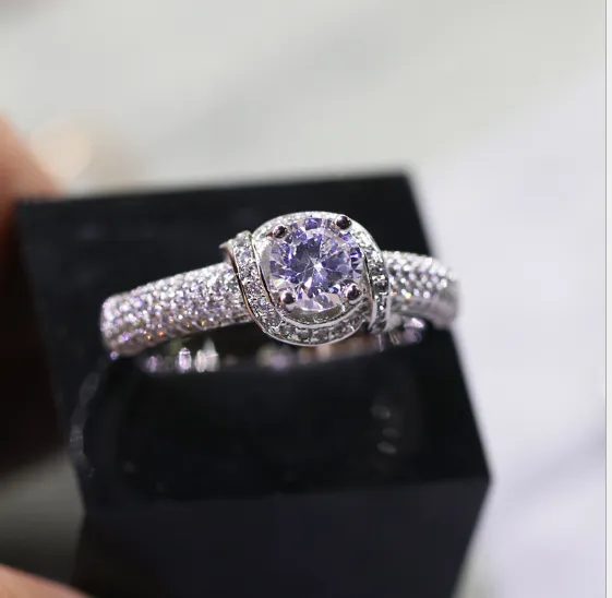 Flower Ring Women's Platinum Rose Petals