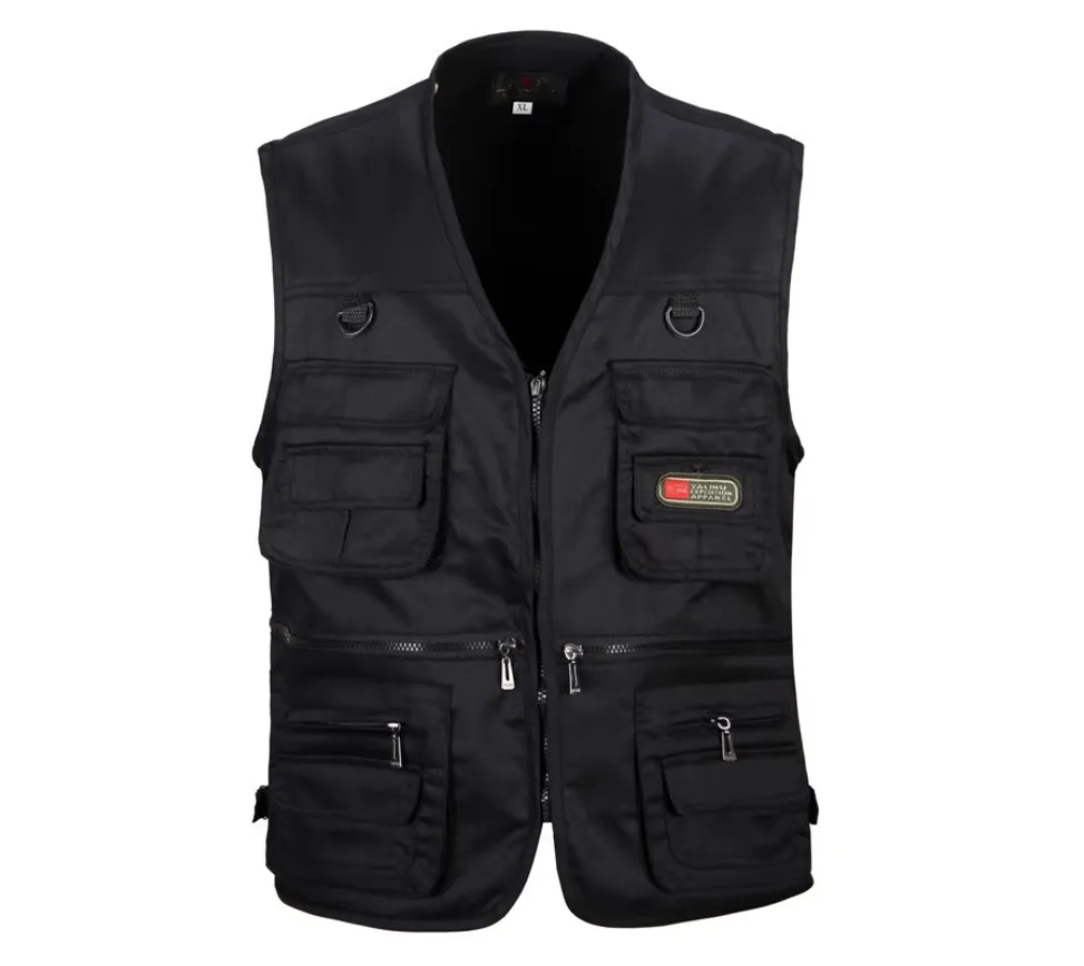 Fishing Vest Outdoor Work Clothes Tooling Foreign Trade Export Vest Shoulder Mountaineering Photography Polyester Cotton Cross-border Special Offer