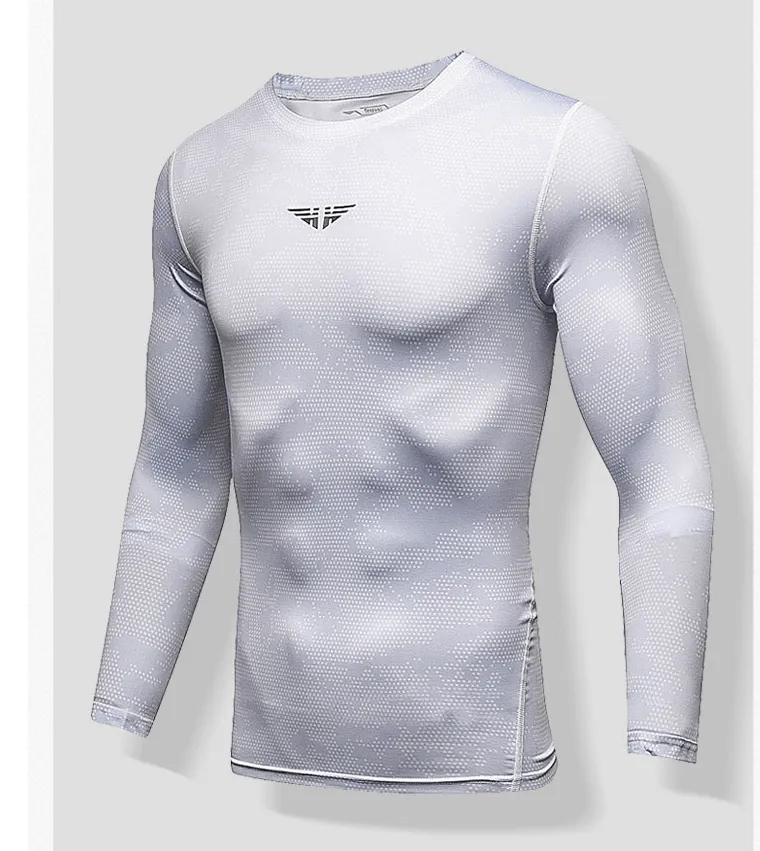 Tights men's sports high-elastic men's fitness clothes T-shirt basketball running clothes training quick-drying clothes long-sleeved bottoming
