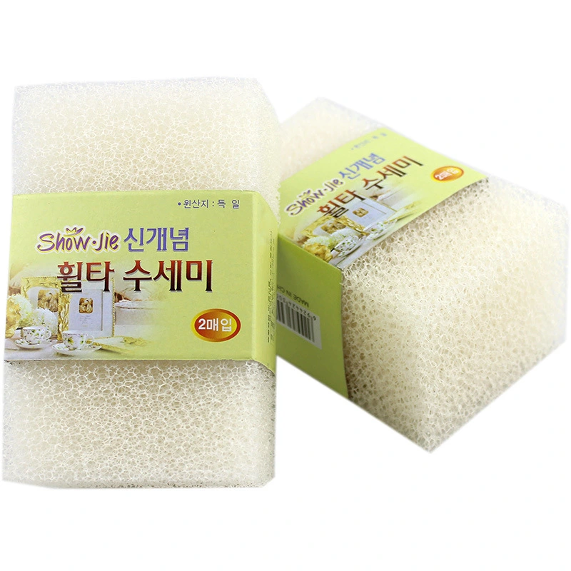 Korean kitchen supplies clean sleeve imitation loofah sponge that wash / oil / cotton 2 piece dish sponge gourd