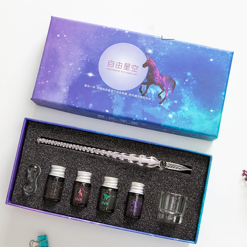 Fountain pen dip ink set