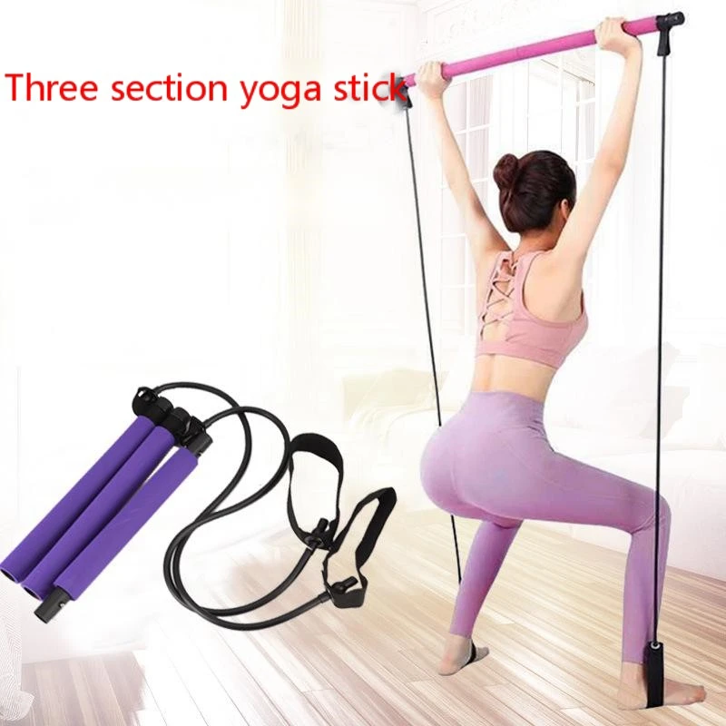 Three-section Pilates fitness stick