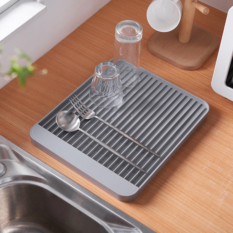 Fashion Plastic Water Drying Dishes Tray Drainer Kitchen Vegetable Fruit Draining Basket Storage Multifunctional