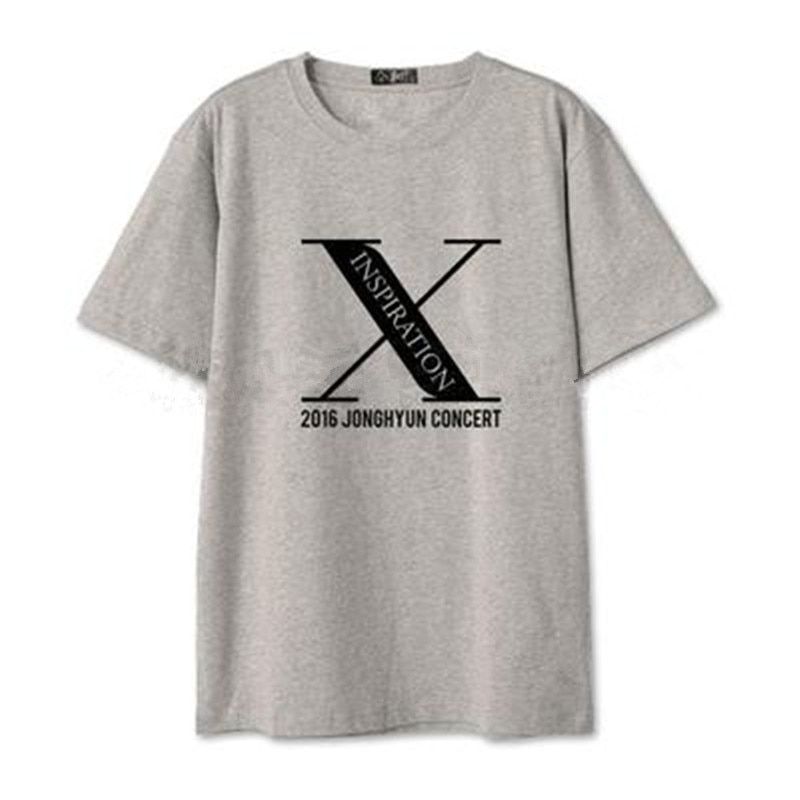 Kpop Shinee T-shirt Unisex Jonghyun X-INSPIRATION Concert men Tshirt causal Tee short sleeve Tops summer (6)