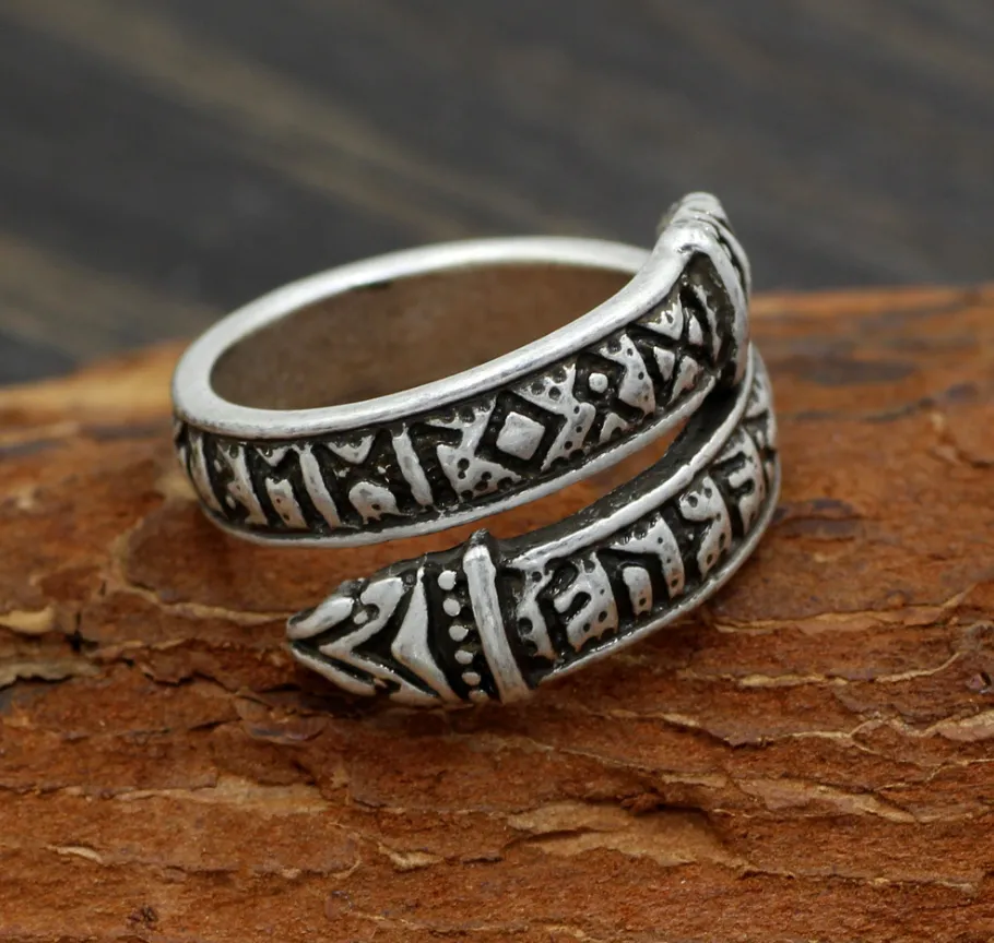 Double-headed snake opening ring