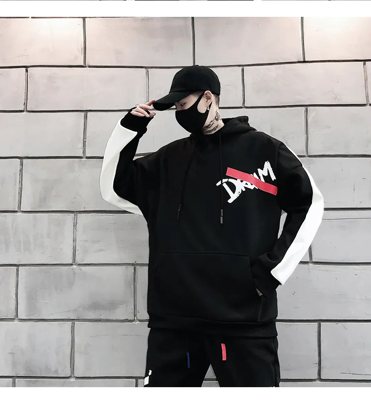 Hong Kong style hooded sweatshirt