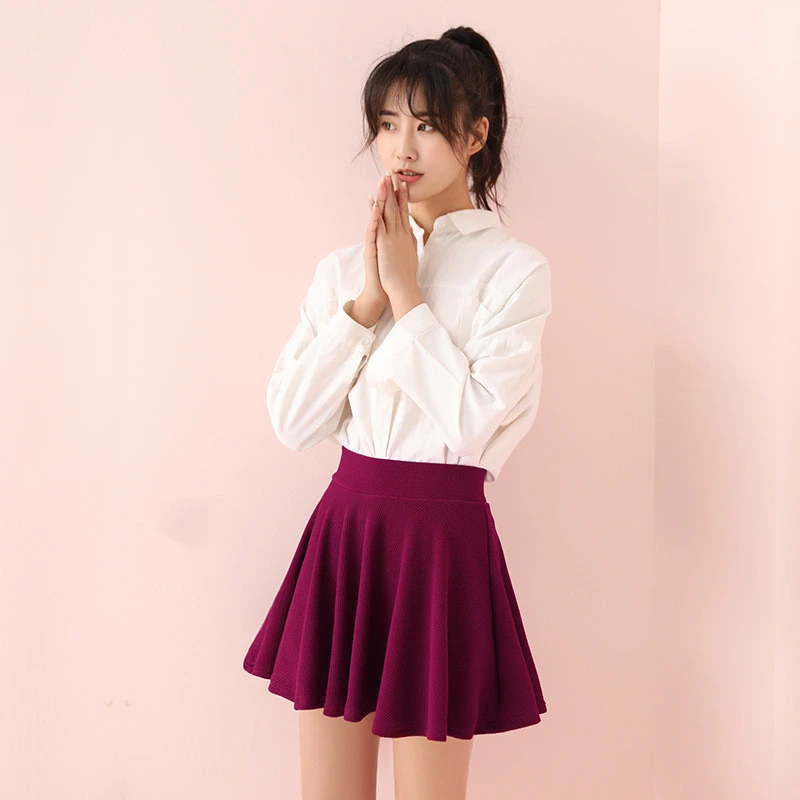 Spring Skirt With High Waist and A-line Is Thin