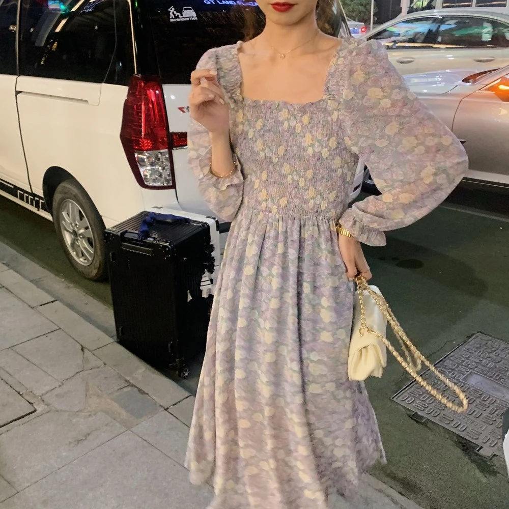 Mid-length Slim Chiffon Midi Skirt Dress