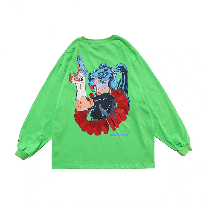 Cartoon girl print short sleeve