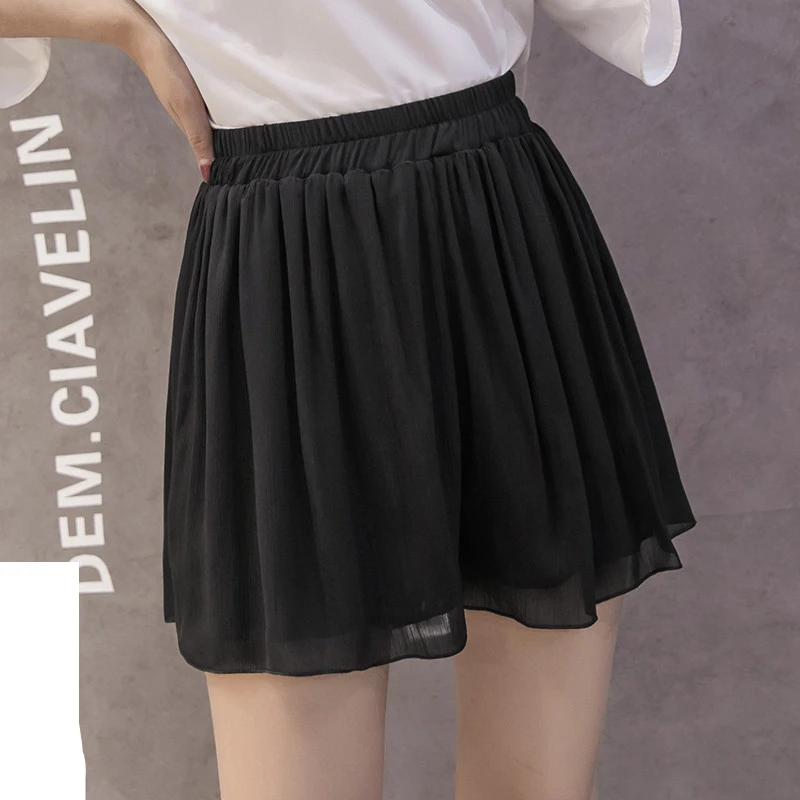 Chiffon Hakama Loose And Thin Culottes Casual High Waist Drape Thin Section Wide Legs