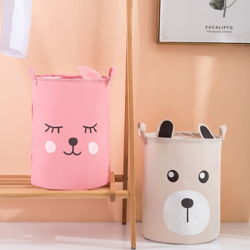 Cartoon Fabric Storage Bucket Waterproof Folding