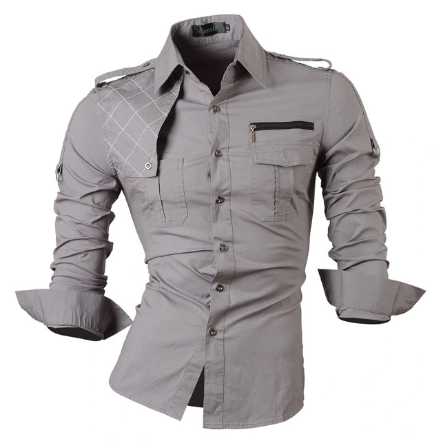 Men's shirts have long sleeves