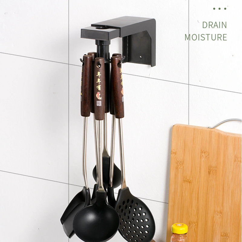 Kitchen shelving without perforating wall hanging kitchen utensils hook bathroom towel hook storage rack