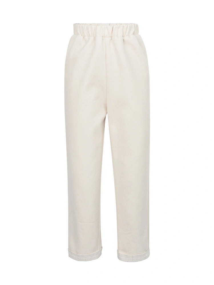 Loose straight cropped trousers