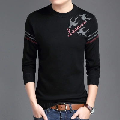 Plus velvet men's sweater