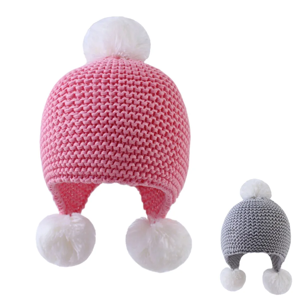 Children's Hat Autumn And Winter Baby Ear Protection Warm Knitted Woolen Hat