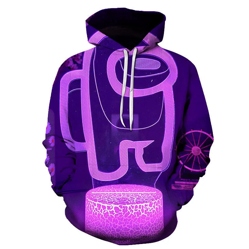 Trendy Brand Hooded Sweater Men's Korean Trend 3D Digital Printing