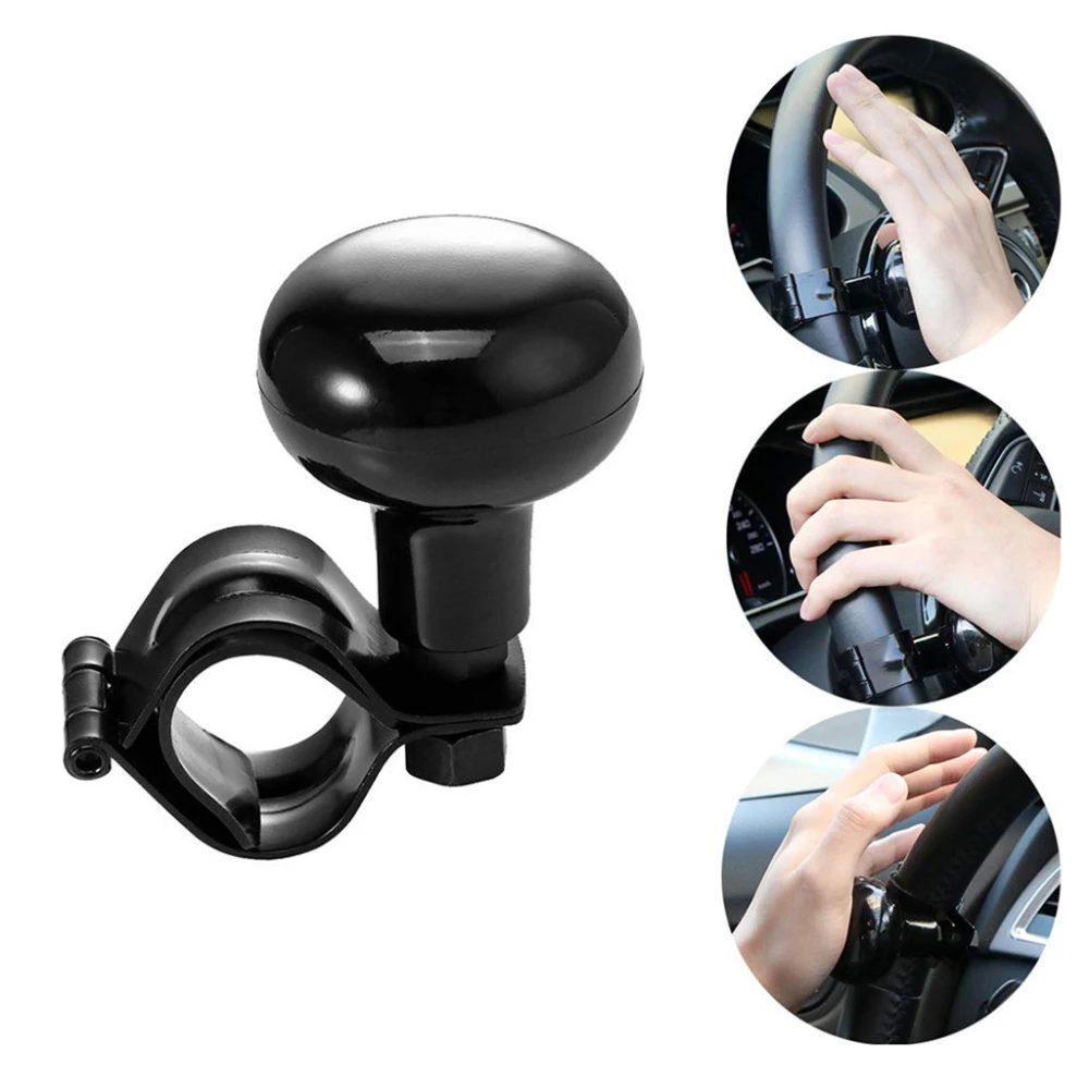 Black steering wheel booster ball booster