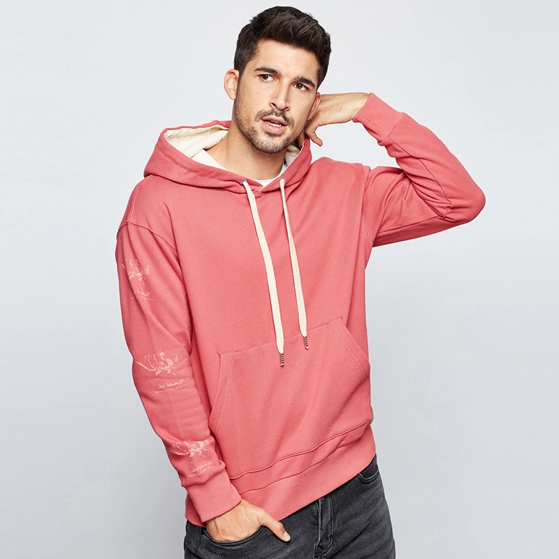 Embroidered printed hooded jacket