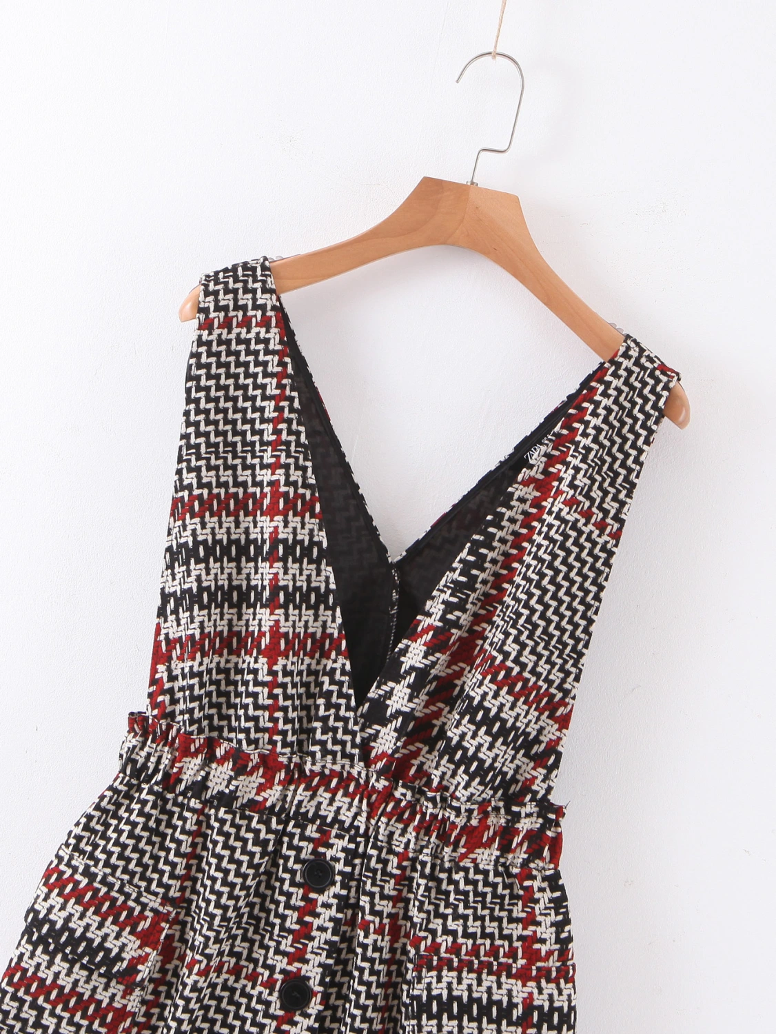 Slim Short Plaid Vest Skirt